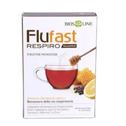 Bios Line Flufast - Respiro Balsamico Integratore Alimentare, 9 Buste
