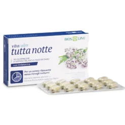 Bios Line Vitacalm - Tutta Notte con Melatonina Integratore, 30 Compresse