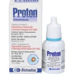 Biotrading Proton integratore di vitamina D3 Gocce, 15 ml