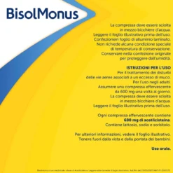 Bisolmonus Mucolitico contro Catarro e Tosse Grassa, 10 Compresse Effervescenti