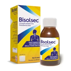 Bisolsec Sciroppo Sedativo per Tosse Secca Azione Rapida Adulti e Bambini 6+, 190ml