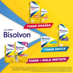 Bisolvon Duo Emolliente Sciroppo Contro Tosse e Gola Irritata Adulti e Bambini 2+, 100ml