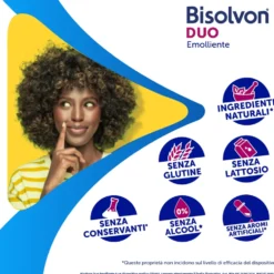 Bisolvon Duo Emolliente Sciroppo Contro Tosse e Gola Irritata Adulti e Bambini 2+, 100ml