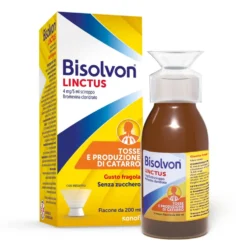 Bisolvon Linctus Sciroppo Mucolitico per Catarro e Tosse Grassa Gusto Fragola, 200ml