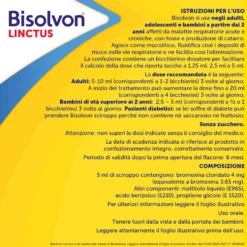 Bisolvon Linctus Sciroppo Mucolitico per Catarro e Tosse Grassa Gusto Fragola, 200ml