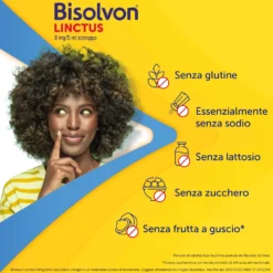 Bisolvon Linctus Sciroppo Mucolitico per Catarro e Tosse Grassa Gusto Cioccolato e Ciliegia (8mg/5ml), 200ml