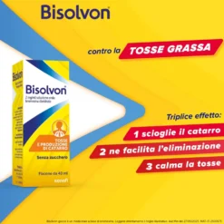 Bisolvon Soluzione Orale Gocce Mucolitico Contro Catarro e Tosse Grassa, 40ml