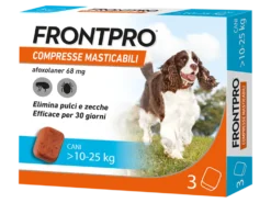 Boehringer Frontpro - Antiparassitario per cani da 10 a 25 kg, 3 compresse masticabili da 68 mg