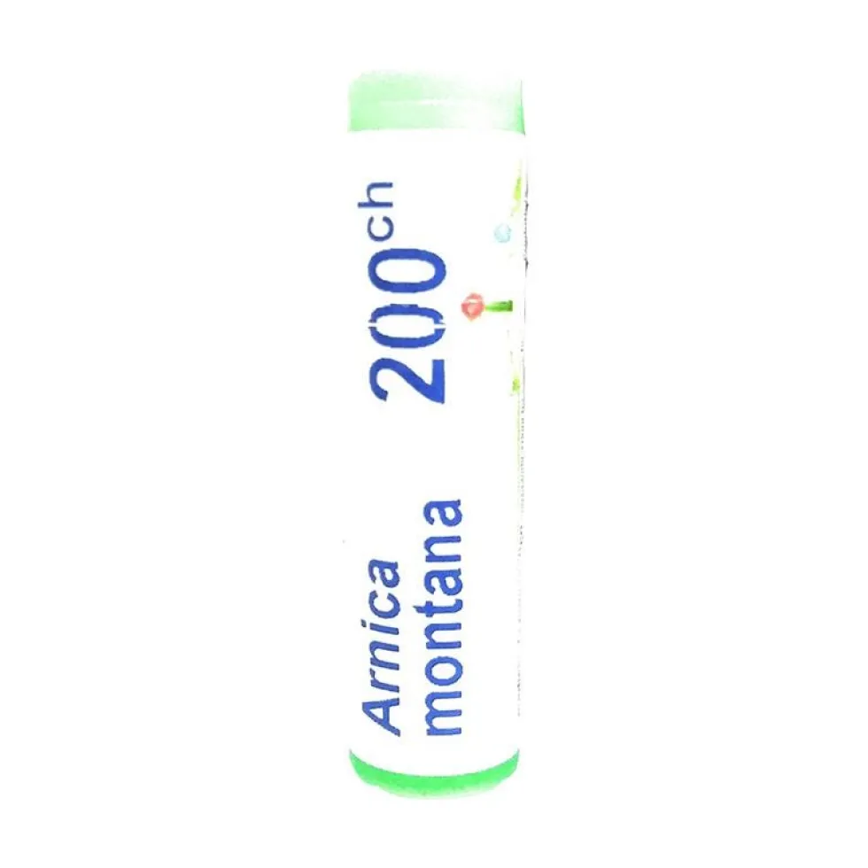 Boiron Arnica Montana 200 CH - Globuli omeopatici per traumi e dolori, tubo monodose da 1 g