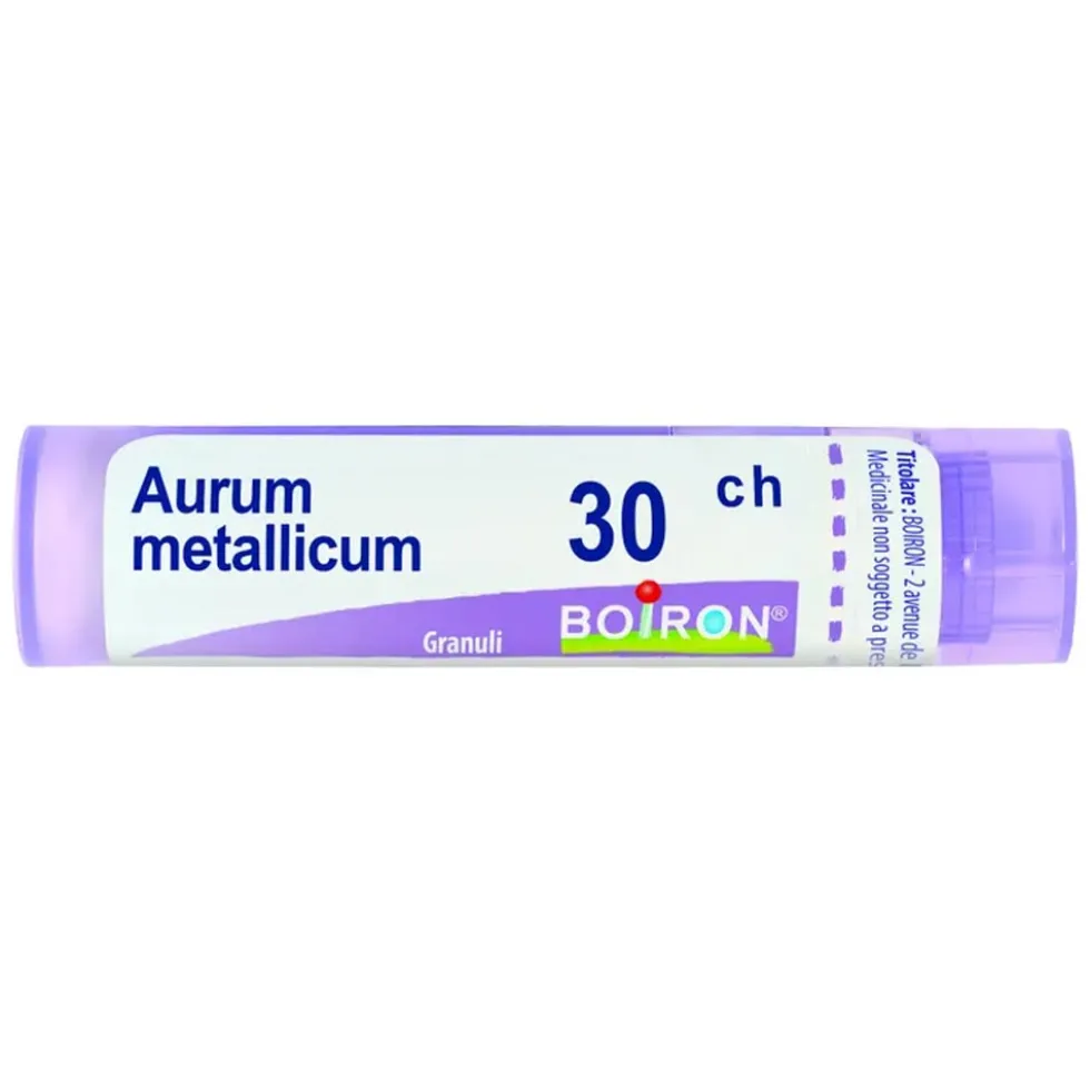 Boiron Aurum Metallicum 30CH - Granuli omeopatici per l'ipertensione e l'artrite, tubo da 4 g