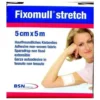 BSN Medical Fixomull Stretch - Garza autoadesiva per il fissaggio, 1 rotolo da 5 m x 5 cm