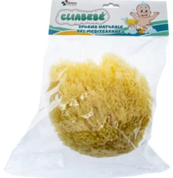 Budetta Farma CliaBebè Spugna Naturale del Mar Mediterraneo Misura 14, 1 Pezzo