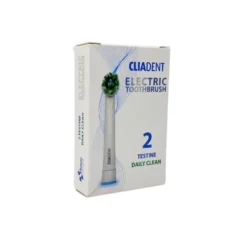 Budetta Farma CliaDent Daily Clean - Testine per spazzolino elettrico per l'igiene orale, 2 pezzi
