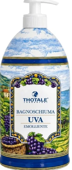 Budetta Farma Thotale bagnoschiuma all'uva Detergente corpo emolliente, 1000 ml