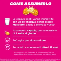 BuscofenAct 400 mg - Analgesico per dolori mestruali e mal di testa, 12 capsule molli