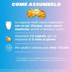 Buscofen 12 Capsule Ibuprofene contro Dolori da Ciclo, 12 Capsule Molli