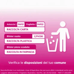 BuscofenPocket 10 Bustine Ibuprofene Contro Dolori Forti da Ciclo, 10 Bustine