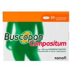 Buscopan Compositum Doppia Azione contro Dolori Forti e Crampi Addominali, 20 Compresse Rivestite