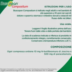 Buscopan Compositum Doppia Azione contro Dolori Forti e Crampi Addominali, 20 Compresse Rivestite