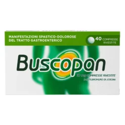 Buscopan contro Mal di Pancia Dolori e Crampi Addominali, 40 Compresse Rivestite