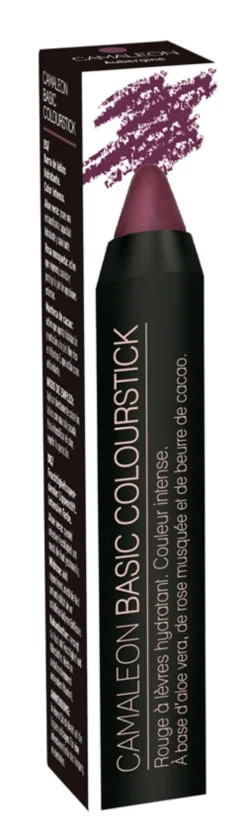 Camaleon Basic Colourstick Melanzana - Rossetto idratante a lunga durata con aloe vera, 4 g