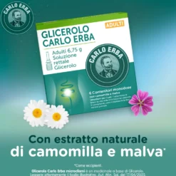 Carlo Erba Glicerolo Carlo Erba Adulti 6,75g Soluzione Rettale, 6 Clismi