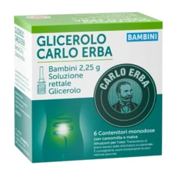 Carlo Erba Glicerolo Microclismi Stitichezza Bambini Camomilla Malva, 6 Microclismi