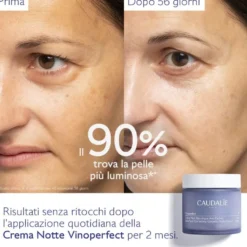 Caudalie Vinoperfect - Crema Notte Glicolica Anti-Macchie Illuminante, 50ml