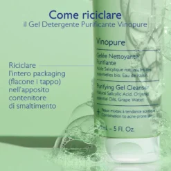Caudalie Vinopure Gel Detergente Purificante all'Acido Salicilico, 75ml
