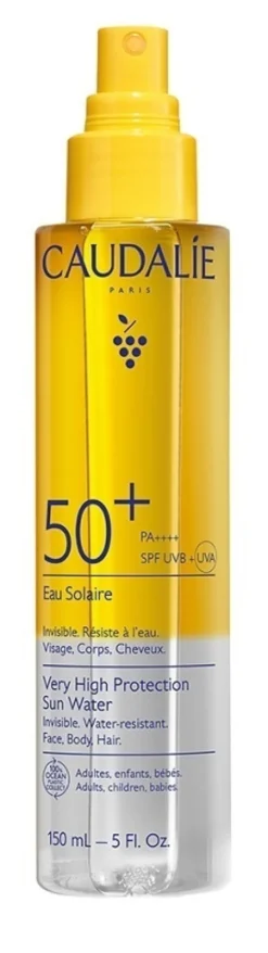 Caudalie Vinosun Acqua solare spray protettiva SPF 50+ per viso corpo e capelli, 150 ml