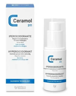 Ceramol Iperdeodorante - Crema antitraspirante per l'ipersudorazione della pelle sensibile, 75 ml