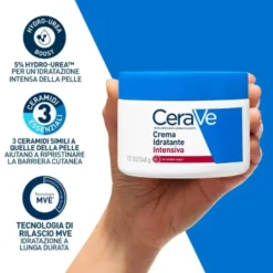 CeraVe Crema Corpo Idratante Intensiva Pelle molto Secca e Prurito, 340g