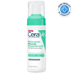 CeraVe Detergente Mousse Riequilibrante - Mousse viso per la pelle da normale a mista, 148 ml