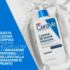 CeraVe Lozione Idratante Intensiva per Pelle Secca e Molto Secca con Prurito Idrata e Dona Sollievo, 236ml