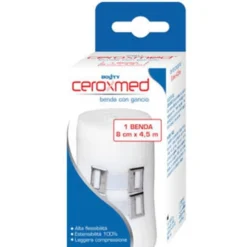 Ceroxmed Benda Elastica Con Fermabenda 8 cm X 4,5 m 1 Pezzo