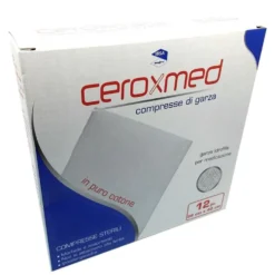 Ceroxmed Garza idrofila - Compresse sterili per la medicazione delle ferite, 12 pezzi da 36x40 cm