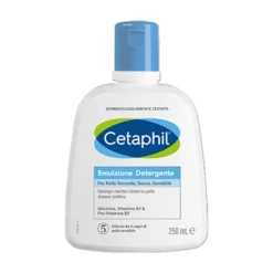 Cetaphil Emulsione Detergente - Emulsione per la pelle sensibile e secca di viso e corpo, 250 ml