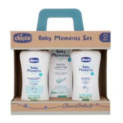 Chicco Baby Moments - Bagnoschiuma 200ml + Shampoo 200ml + Pasta Lenitiva 100ml