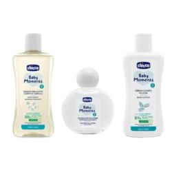 Chicco Baby Moments - Cofanetto per l'igiene e la cura della pelle del bambino, 3 pezzi