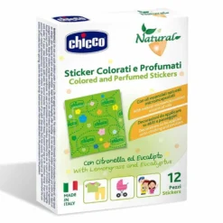 Chicco Cerotti profumati alla citronella - Adesivi repellenti contro le zanzare, 12 pezzi