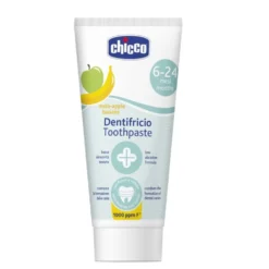 Chicco Dentifricio Mela Banana con Fluoro 6-24 mesi, 50ml