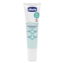 Chicco Gel Gengivale 2in1 - Gel lenitivo e igienizzante per la dentizione dai 4 mesi, 30 ml