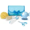 Chicco Il mio primo beauty azzurro - Set igiene per il bagnetto e la cura del neonato, 5 pezzi