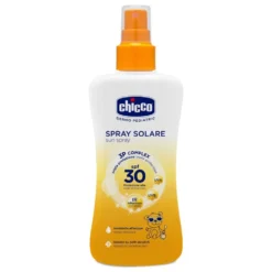 Chicco Latte Solare Spray SPF 30 Protezione Alta IR UVA UVB Bambini, 150ml