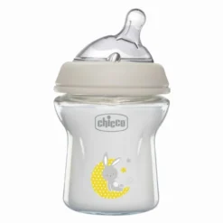Chicco Natural Feeling - Biberon 0M+ Vetro Flusso Lento, 150ml