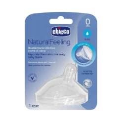 Chicco NaturalFeeling - Tettarella in silicone anticolica a flusso lento 0m+, 1 pezzo
