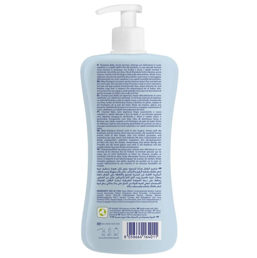 Chicco Natural Sensation - Baby Shampoo No Lacrime per Bambini 0M+, 500ml