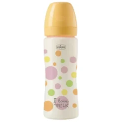 Chicco Perfect Easy Biberon Anti-Colica in Silicone 330ml Colore Giallo, 1 Pezzo