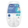 Chicco Perfect 5 - Tettarella Physio Anti-Colica in Silicone 6M+ Pappa, 2 Pezzi