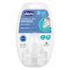 Chicco Perfect 5 - Tettarella Physio Anti-Colica in Silicone 2M+ Medio, 2 Pezzi